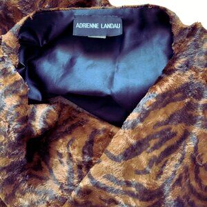 Adrienne Landau Vintage Faux Fur Animal Print Shawl